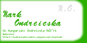 mark ondreicska business card